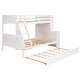 preview thumbnail 7 of 10, Pine Wood Twin over Full Bunk Bed with Trundle and Storage