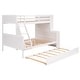 preview thumbnail 7 of 10, Pine Wood Twin over Full Bunk Bed, Trundle, Separates into 3 Platform Beds, Shelves