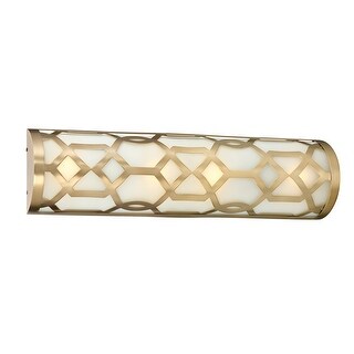 Libby Langdon for Crystorama 1 Light Aged Brass Bath Fixture - 24'' W x 6.5'' H x 4'' D