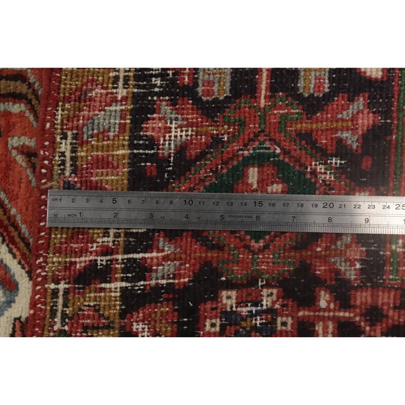Hand Knotted Oriental 100% Wool Carpet Traditional Medallion Red Heriz Area Rug - 11' 0'' X 8' 0''