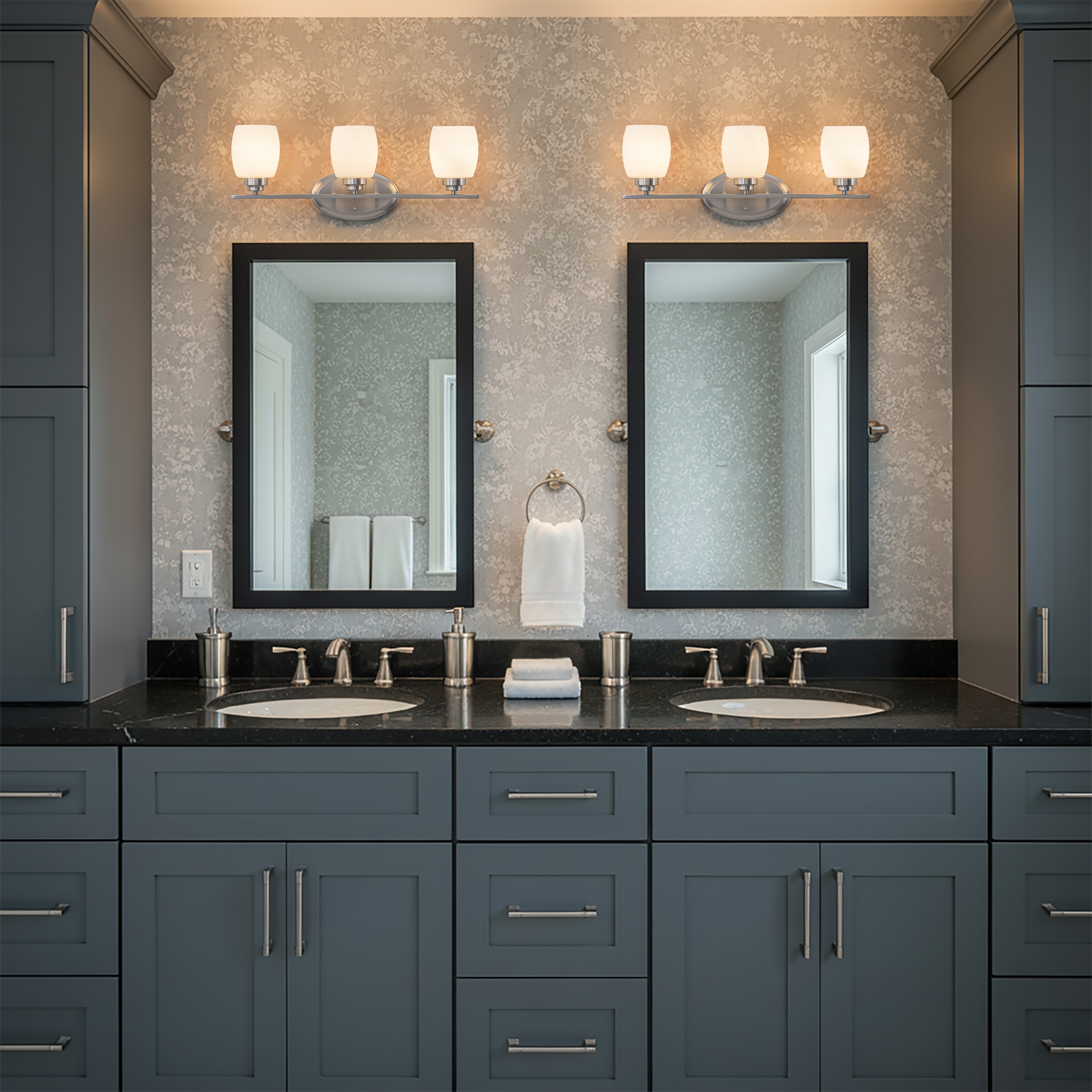 C Cattleya Vanity Light Indoor Wall Sconce Light with White Opal Glass