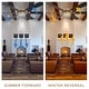preview thumbnail 7 of 11, Bella Depot 65" Modern Crystal Ceiling Fan 6-speed Reversible Ceiling fan with Remote and Light Kit