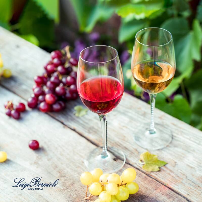 Luigi Bormioli Set of 4 Chardonnay White Wine Glasses - 13 oz