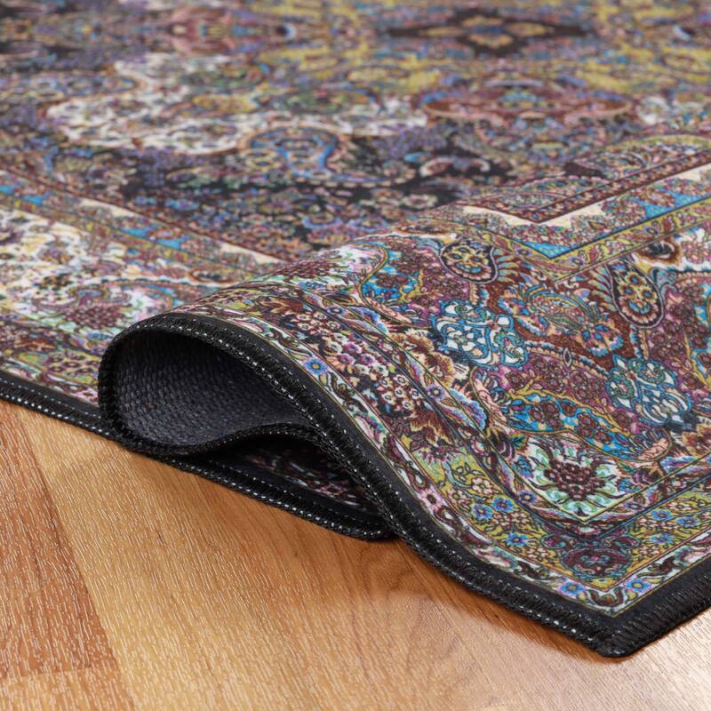 Superior Flamingo Medallion Machine Washable Indoor Area Rug or Runner
