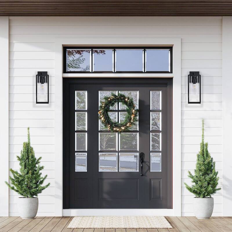 Outdoor Wall Sconce with Clear Glass Shade