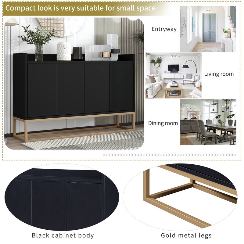 Kitchen Buffet Sideboard Coffee Bar Cabinet Accent Storage Cabinet Server Table