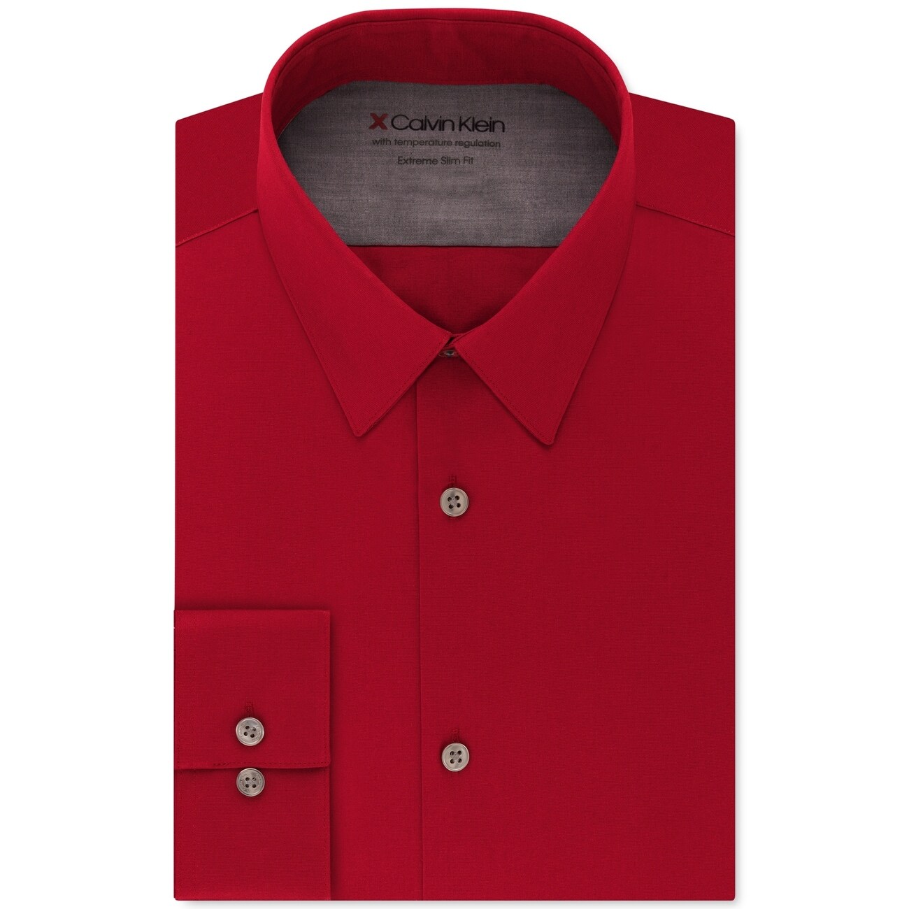Calvin klein red dress shirt clearance