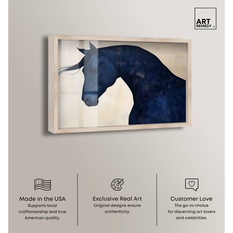 Blue Horse I Shadowbox by Art Remedy