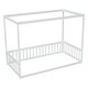 preview thumbnail 5 of 16, Twin Size Canopy Frame Floor Bed with Fence, Guardrails