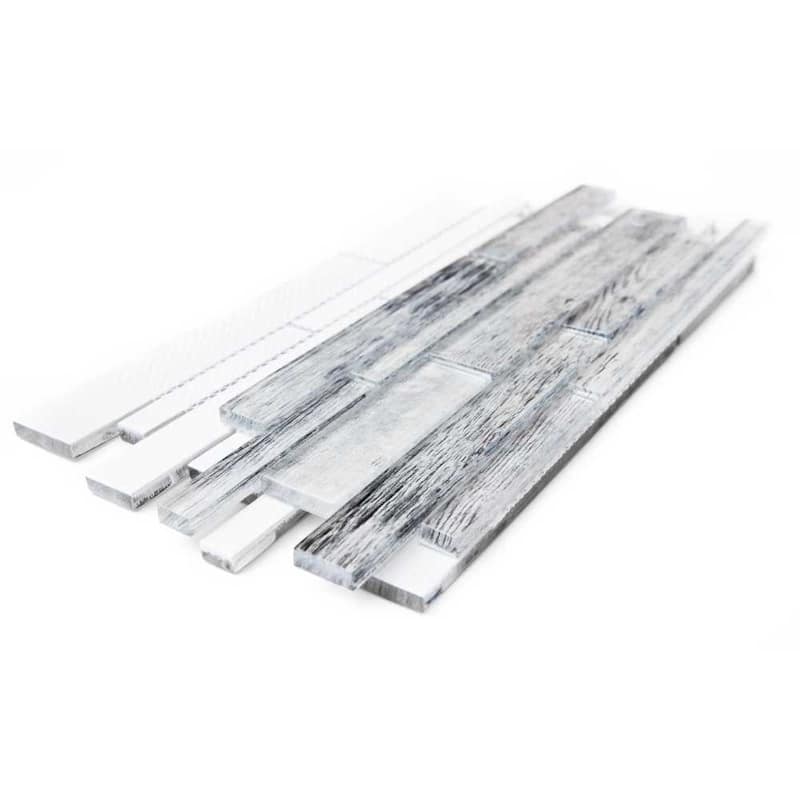 Woodland 1x3 Wood Look Glass Brick Mosaic Tile - Wall, Backsplash