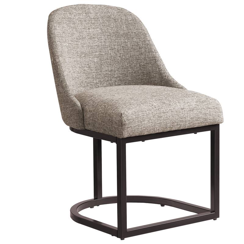 Leick Home Barrelback Dining Chair with Metal Base Set of 2