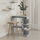 preview thumbnail 15 of 48, vidaXL Bar Table with Storage Rack 39.4"x19.7"x40" Engineered Wood - 39.4" x 19.7" x 40"