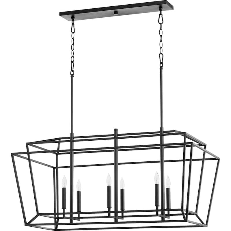 Quorum International Monument 6 Light 20" Wide Chandelier - Noir