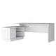 preview thumbnail 4 of 5, Modern L-Shaped Desk with Spacious Workspace, Storage Cabinet, and Open Shelves