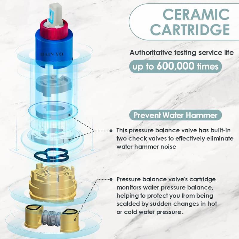 Rainfall Shower System with High Pressure 10 inch Shower Head Hand Held Shower Head Bathroom Mixer Shower Complete Combo Set