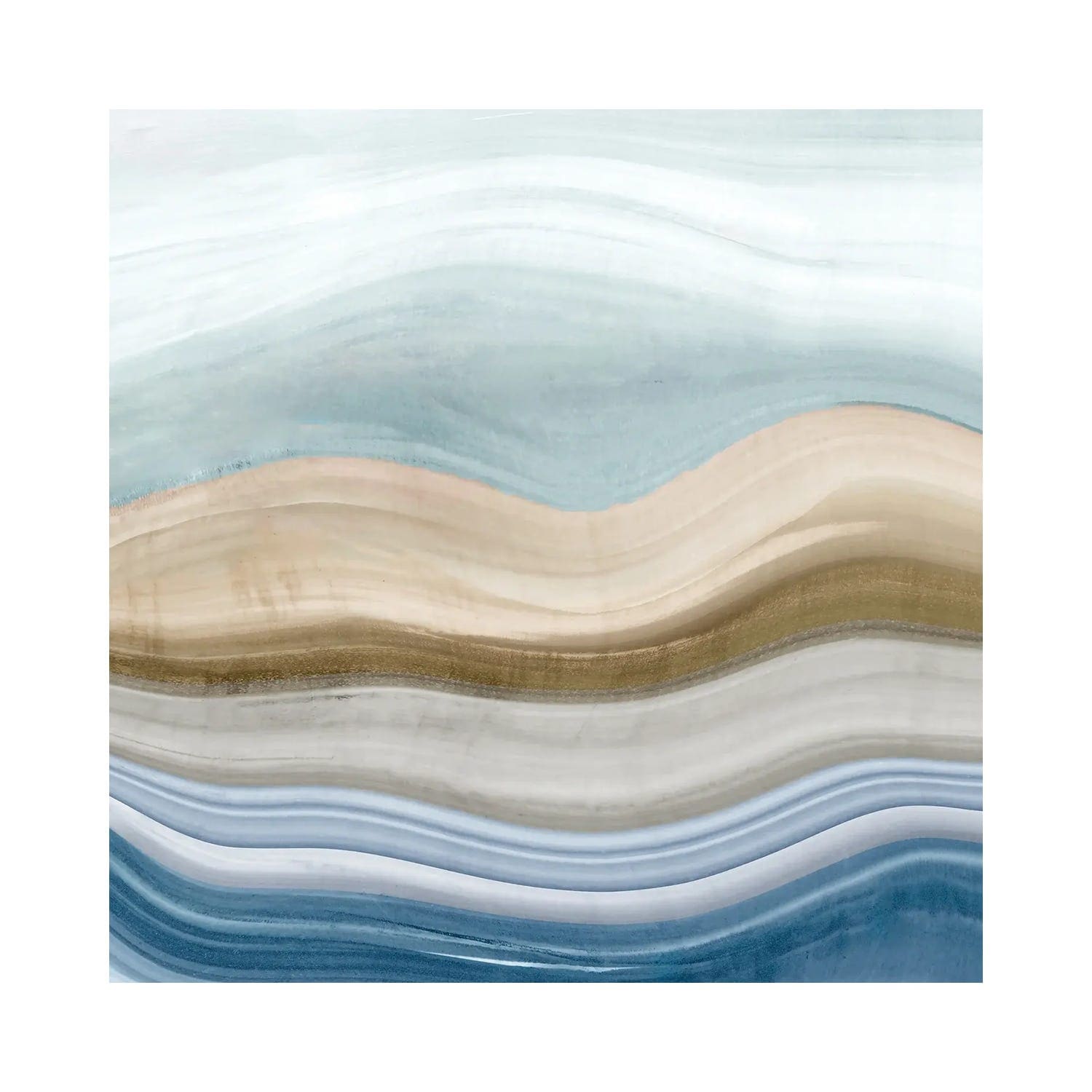 "Waves Of Tranquil Layers II" by PI Studio Canvas Print