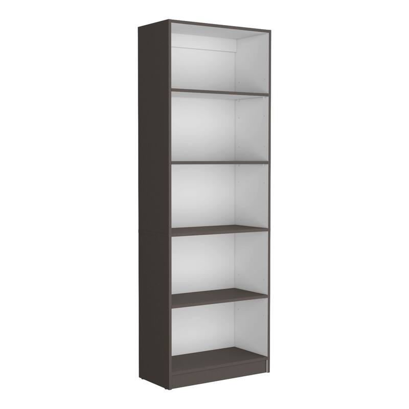 Modern 4-Tier Bookcase with Four Large Storage Shelves for Books and Decor