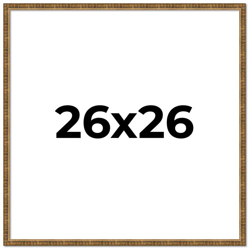 26x26 Frame Gold Kingsley Distressed Solid Wood Picture Frame Width
