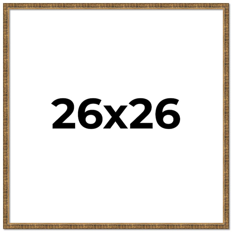26x26 Frame Gold Solid Wood Picture Frame Includes UV Acrylic