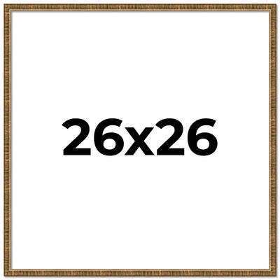 26x26 Frame Gold Solid Wood Picture Frame Includes UV Acrylic