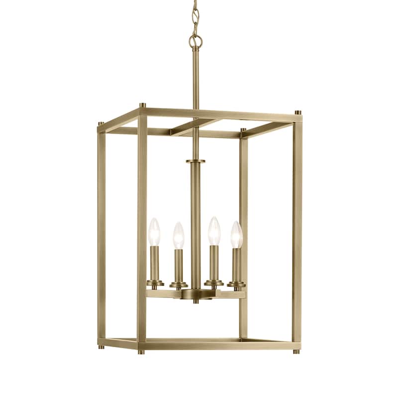 Kichler Lighting Crosby 4-Light Natural Brass Foyer Pendant Light