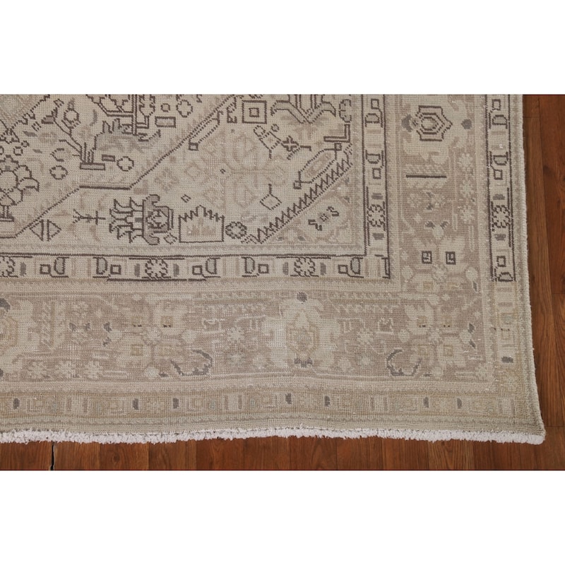 Distressed Tabriz Persian Vintage Rug Handmade Oriental Wool Carpet - 6'6"x 9'8"