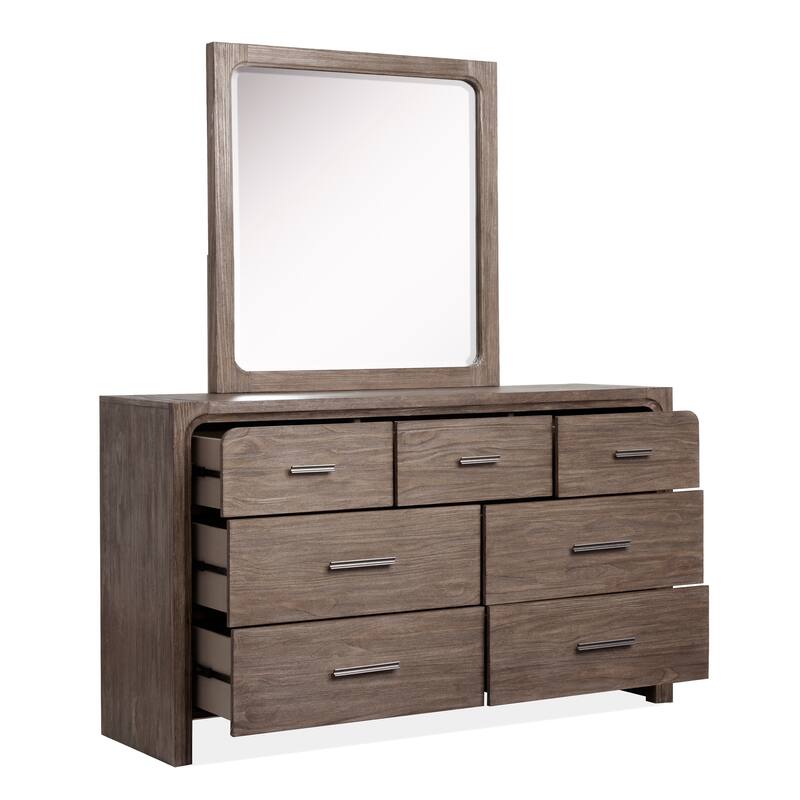 Magnussen Home Westbourne Dark Umber Dresser with Portrait Mirror