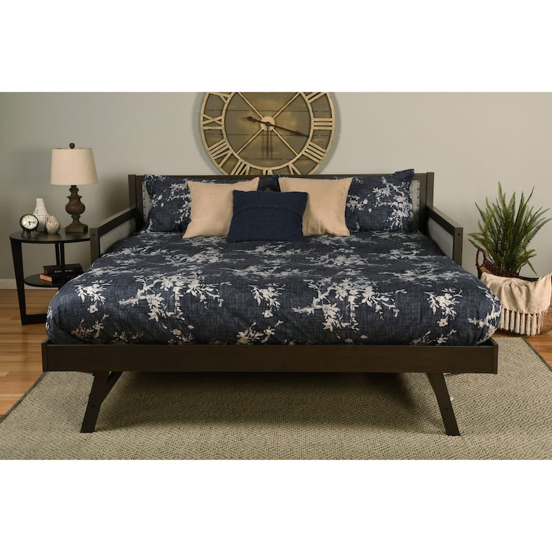 Somette Sloane Daybed in Graystone Finish includes Pop Up Trundle and Mattresses