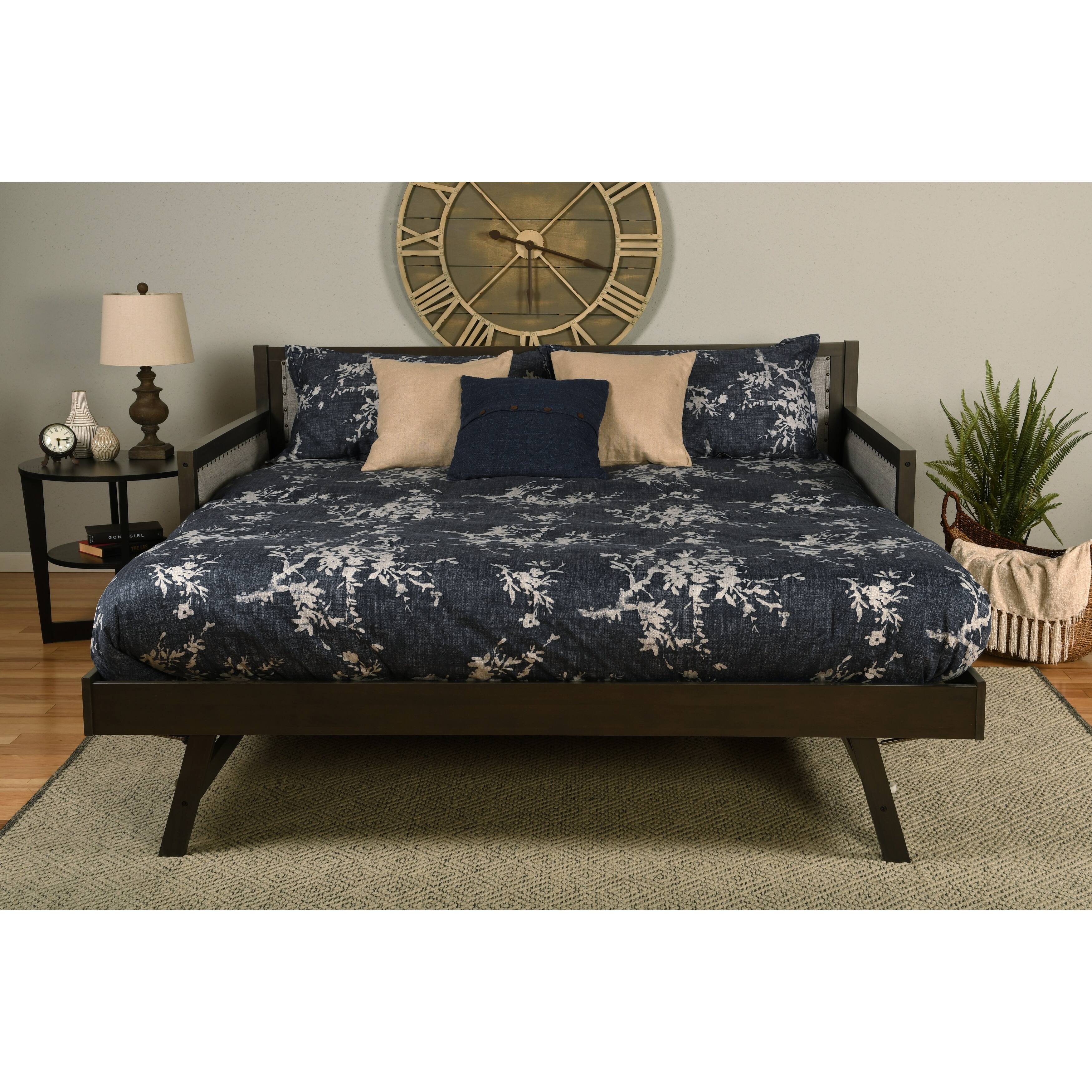 Somette Sloane Daybed in Graystone Finish includes Pop Up Trundle