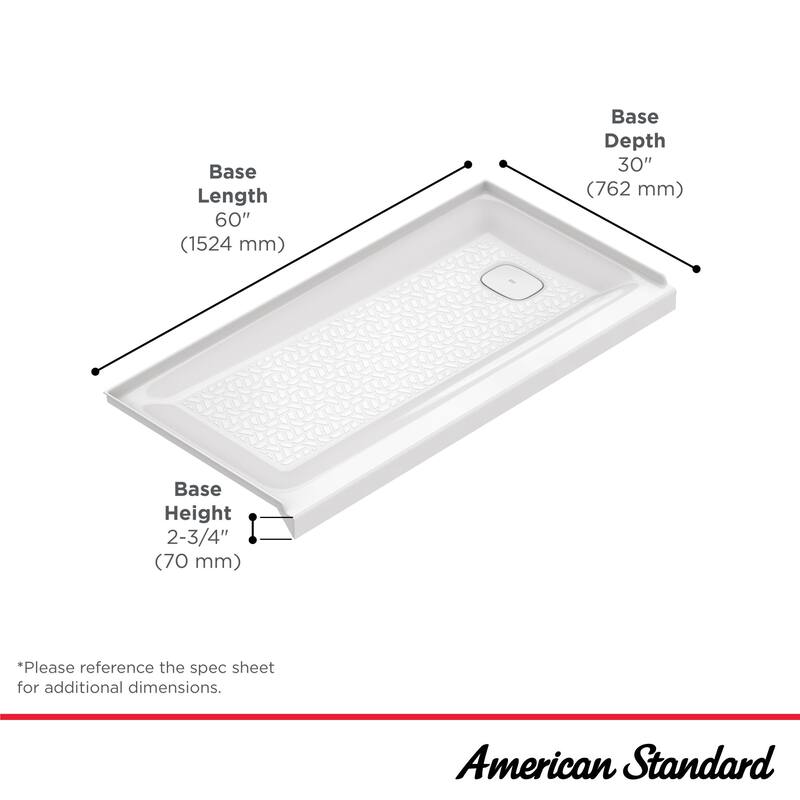 American Standard A8019T.RHO Aspirations 60" x 30" Rectangular Shower