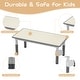 preview thumbnail 21 of 19, Kids Table and 4 Chairs Set with Graffiti Desktop Height Adjustable