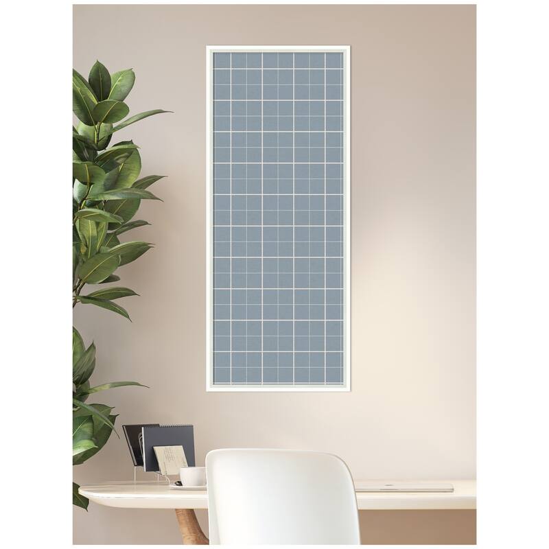 Kate and Laurel Framed Fabric Pinboard Light Blue Plaid Wall Organization