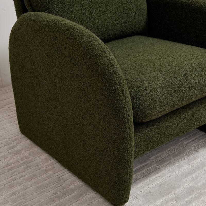 Modern Sherpa Upholstered Accent Chair