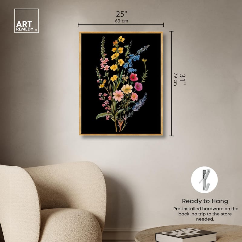 Darkling Daisies I Canvas by Art Remedy