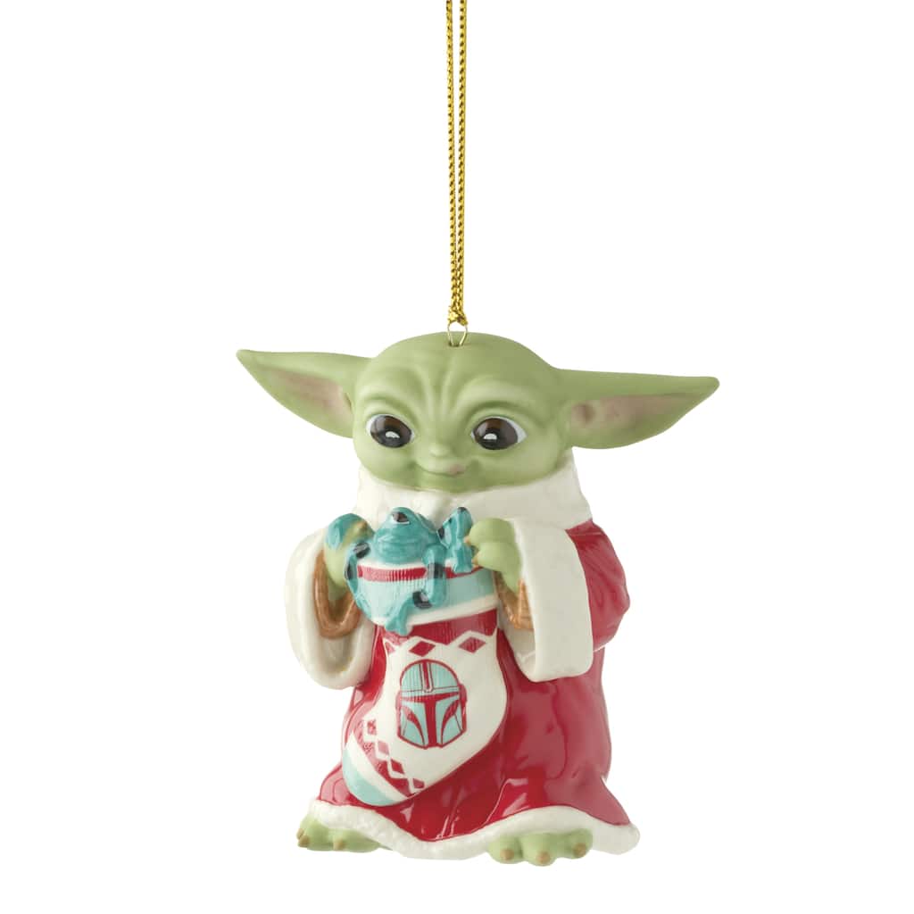 Lenox Holiday Grogu with Stocking Ornament