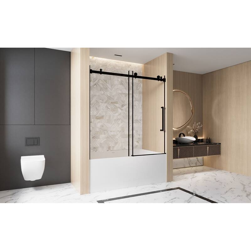 GDFStudio - Everett Frameless Single-Sliding Shower Door