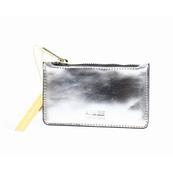 AIMEE KESTENBERG Silver Mirror Leather Melbourne Cardholder Wallet