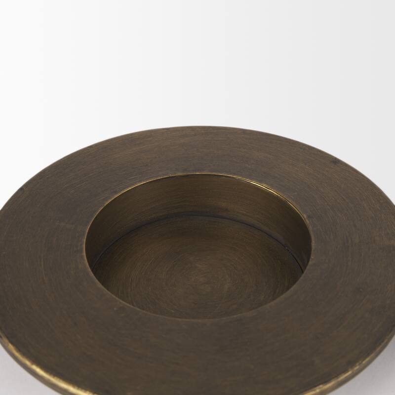 Vivian Gold Metal and Glass Hurricane Candle Holder (Set of 2) - 9.1L x 9.1W x 14.0H
