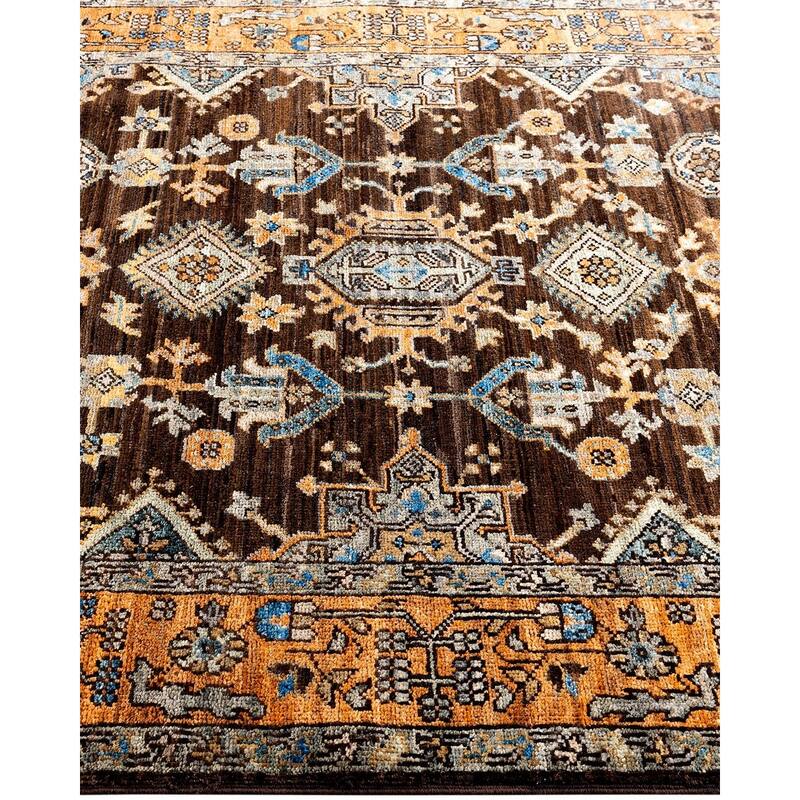 Serapi One-of-a-Kind Hand-Knotted Area Rug - Brown, 4' 0" x 5' 11" - 4' 0" x 5' 11"