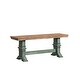 preview thumbnail 14 of 18, Eleanor Black Farmhouse Trestle Base Slat Back 6-piece Dining Set by iNSPIRE Q Classic