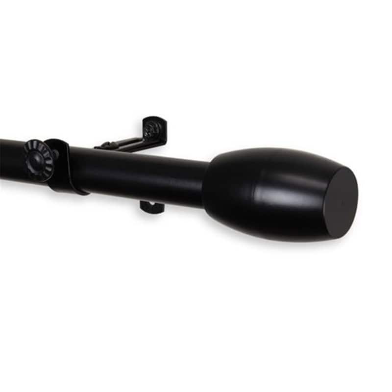 Tension Rod for Curtains, Adjustable Window Curtain Rod, Home Decor, Black Finish, 65-Inch Length - 120