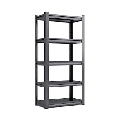 5 Tier Heavy Duty Metal Garage Shelving Storage with Adjustable Shelves，35.4"W*15.7"D*72"H