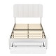 preview thumbnail 21 of 46, VECELO Kids Bed Frame, Plantform Beds with Storage Drawer, Height Adjustable Upholstered Bed, Twin Size Bed Set of 2