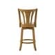 preview thumbnail 8 of 16, Elle Modern Swivel Bar Stool, Upholstered Counter Height Chair with Wood Frame