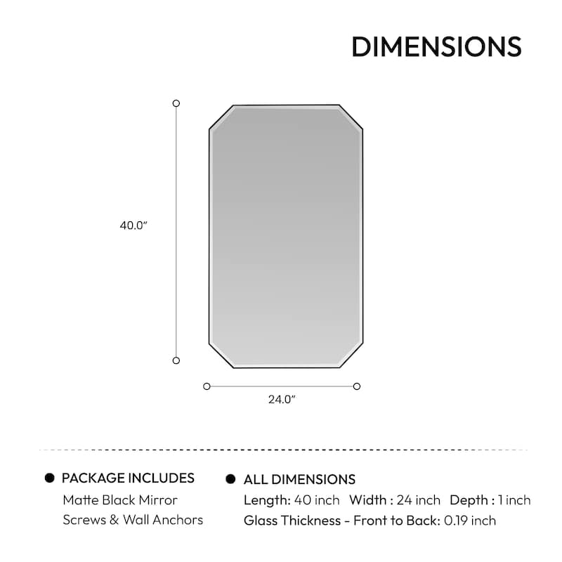 Sabadell Octagon Stainless Steel Framed Wall Mirror