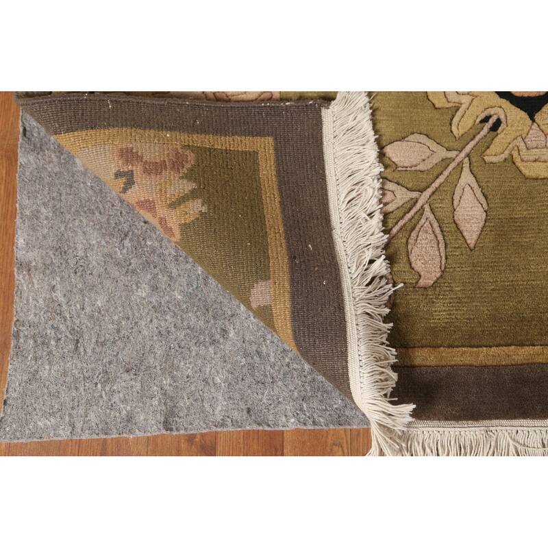 All-Over Floral Nepalese Oriental Area Rug Handmade Wool Carpet - 8'10"x 11'8"