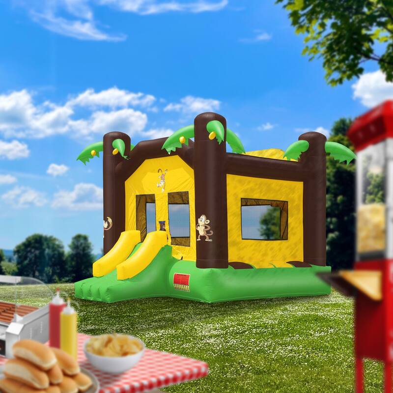 17 x 13ft Commercial Inflatable Jungle Bounce House with Blower