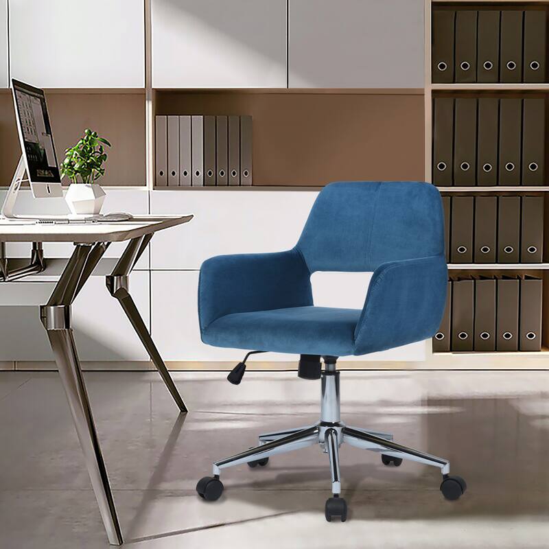 Homylin Modern Velvet Upholstered Task Chair with 360 Degree Swivel