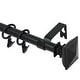 preview thumbnail 1 of 34, Modern Square Urn Adjustable Drapery Curtain Rod with Clip Rings