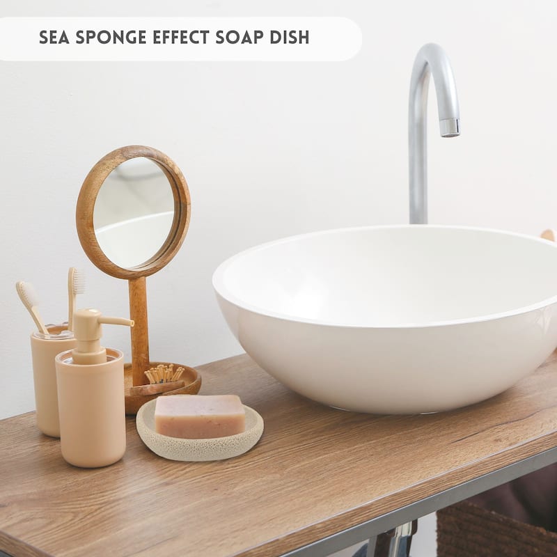 Stylish Sea Sponge Inspired Bathroom Accessory Set